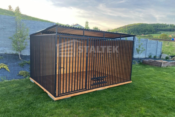 Ogłoszenie - Kojec dla Psów 3x2 - Zabudowa Drewnem - drewniana podłoga ST125. Zdjęcie 4