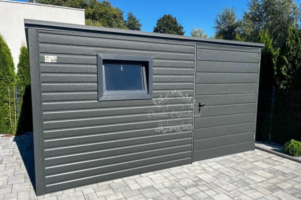 Ogłoszenie - Schowek - domek ogrodowy 3x3m - drzwi - okno - antracyt - dach spad w tył ID1132. Zdjęcie 3