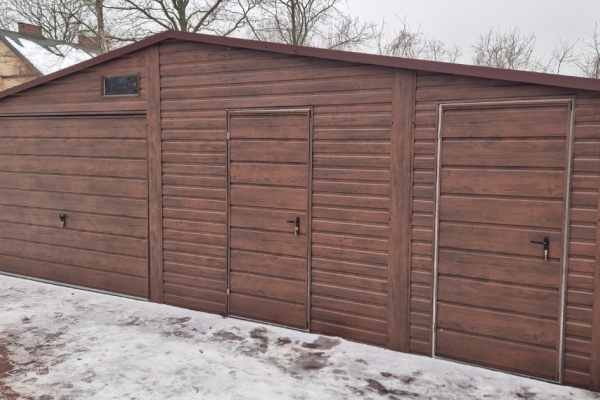 Ogłoszenie - Garaż Blaszany Blaszak DREWNOPODOBNY 7x6 PRODUCENT Cała Polska. Zdjęcie 2