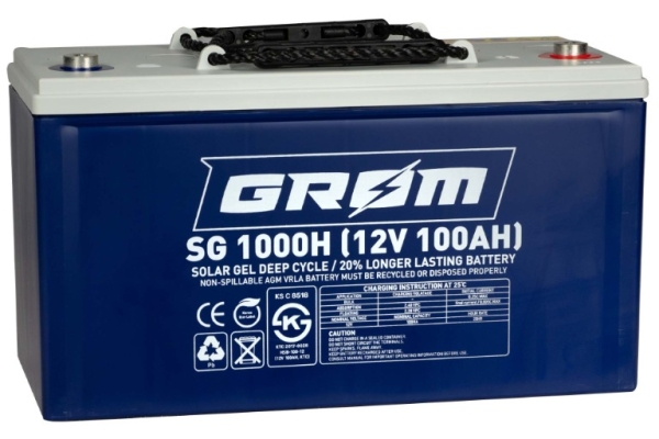 Ogłoszenie - Akumulator GROM SOLAR GEL 12V 100Ah SG1000H. Zdjęcie 1