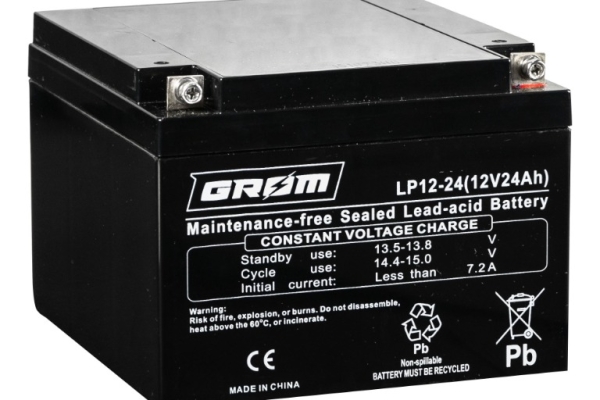 Ogłoszenie - Akumulator GROM LP12-24 12V 24Ah. Zdjęcie 1