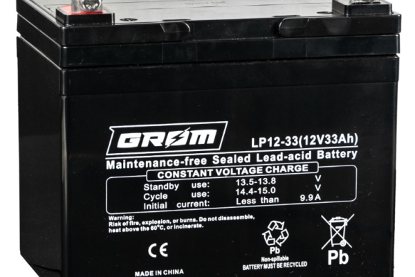 Ogłoszenie - Akumulator żelowy GROM 12V 33Ah LP12-33. Zdjęcie 1