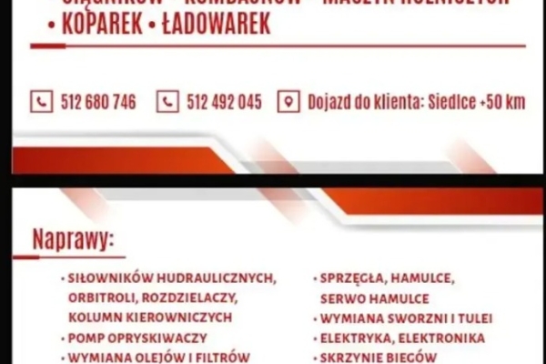Ogłoszenie - Naprawa ciągników maszyn rolniczych Siedlce mazowieckie. Zdjęcie 1