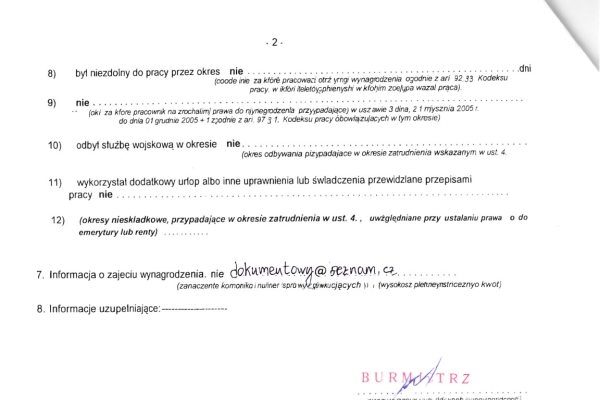 Ogłoszenie - Świadectwo Pracy. Potwierdź Zatrudnienie. Zdjęcie 2