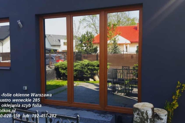Ogłoszenie - Lustro weneckie Warszawa -Folie weneckie na okna, drzwi, witryny- Folkos folie z usługa oklejania szyb Warszawa. Zdjęcie 8