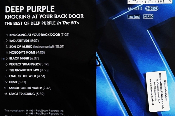 Ogłoszenie - CD Nowa- Polecam Album CD DEEP PURPLE -Album - Knocking At Your Back Door. Zdjęcie 2