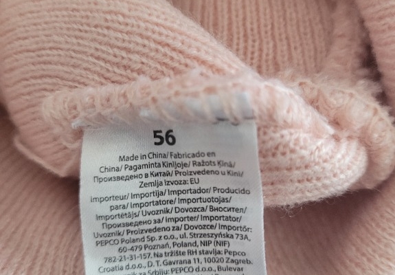 Ogłoszenie - Czapka ciepła. Zimowa, różowa. 56cm. Zdjęcie 2