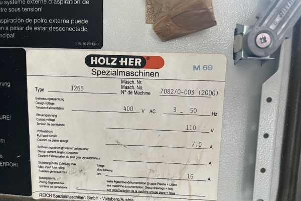 Ogłoszenie - Piła pionowa HOLZ-HER 1265 SuperCut. Zdjęcie 8