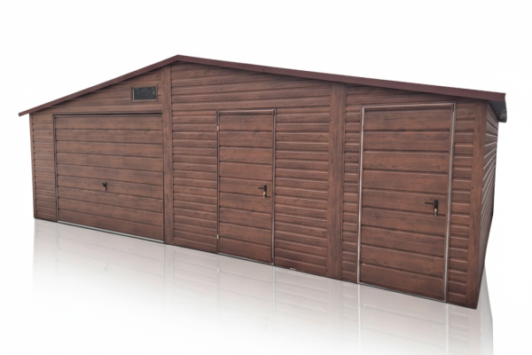 Ogłoszenie - Garaż Blaszany Blaszak DREWNOPODOBNY 7x6 PRODUCENT Cała Polska. Zdjęcie 1