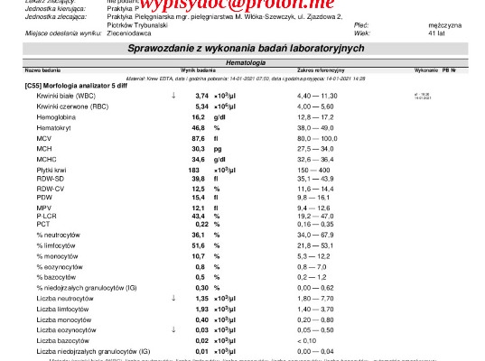 Ogłoszenie - Badania Laboratoryjne, Faktury, Polisy, Świadectwa Pracy, Zaświadczenia. Zdjęcie 2