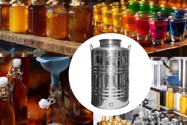 Ogłoszenie - Beczka bańka ze stali nierdzewnej inox pojemnik zbiornik hermetyczny 50L na bimber olej roślinny ocet woda pitna sok. Zdjęcie 4