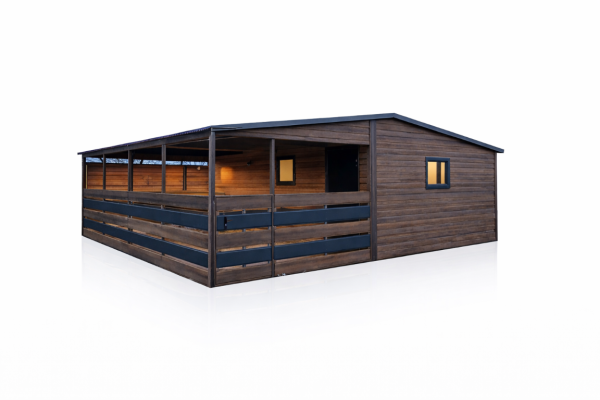 Ogłoszenie - Domek ogrodowy 4x5m z tarasem 3×5m Winchester + Grafit PREMIUM. Zdjęcie 1