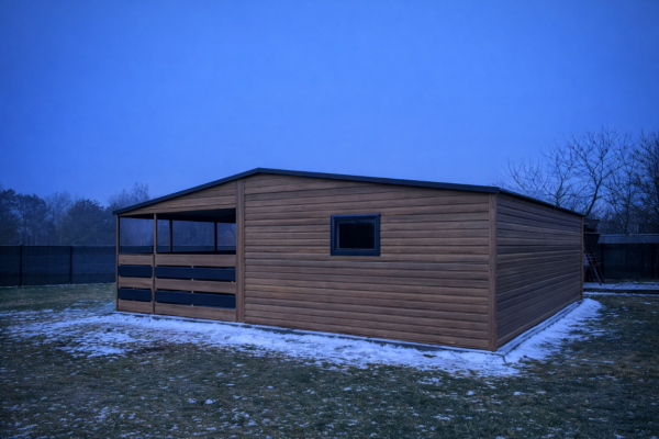 Ogłoszenie - Domek ogrodowy 4x5m z tarasem 3×5m Winchester + Grafit PREMIUM. Zdjęcie 3