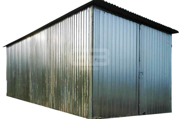 Ogłoszenie - Blaszak 3×5 m II gat. – garaż na budowę – konstrukcja wolnostojąca – brama – spad dachu do tyłu GB102. Zdjęcie 1