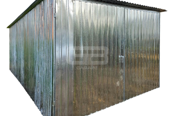 Ogłoszenie - Garaż blaszany 3×5 m II klasa – na budowę – wolnostojący – brama wjazdowa – spad dachu w tył GB120. Zdjęcie 1