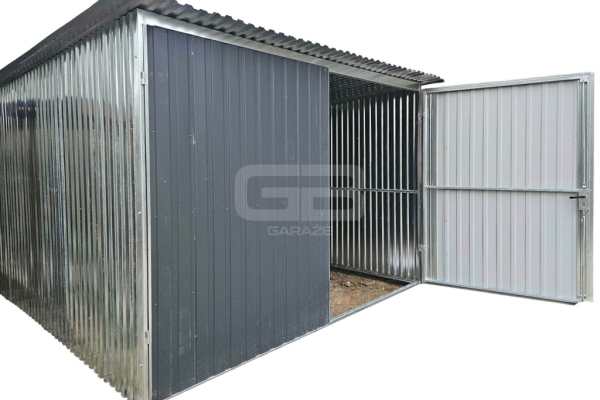 Ogłoszenie - Garaż blaszany 3x5m II gat - blaszak na budowę - wolnostojący - brama - dach spad w tył GB121. Zdjęcie 1