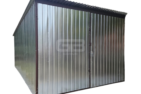 Ogłoszenie - Garaż blaszany 3x4m - Brama - ocynk - Dach spad w tył GB135. Zdjęcie 1