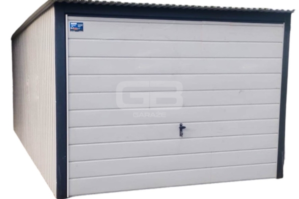 Ogłoszenie - Garaż blaszany 3x5 Brama - Biały  - Dach spad w tył GB138. Zdjęcie 1