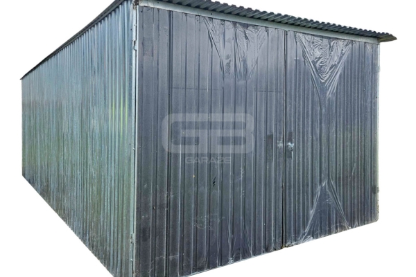 Ogłoszenie - Blaszany garaż 3×5 m II gat – garaż budowlany – wolnostojący – brama – dach spad w tył GB106. Zdjęcie 1