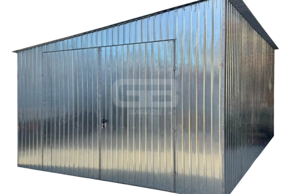 Ogłoszenie - Garaż blaszany 4x5m - brama dwuskrzydłowa - ocynk - spad w bok GB162. Zdjęcie 1