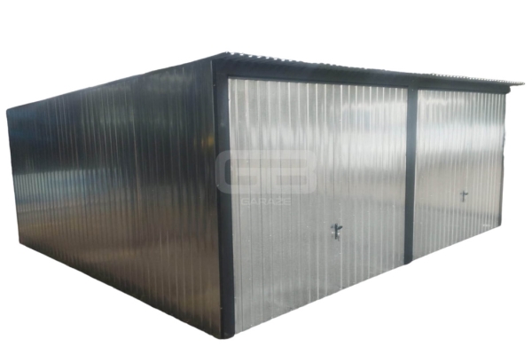 Ogłoszenie - Garaż blaszany 6x5 2x Brama uchylna ocynk  spad w tył GB177. Zdjęcie 1