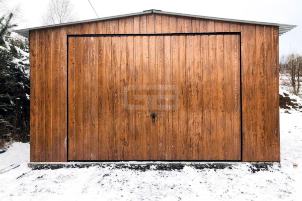 Ogłoszenie - Garaż blaszany 5x8 wolnostojący - Brama uchylna - Okno - drzwi drewnopodobny Dach dwuspadowy - GB176. Zdjęcie 8