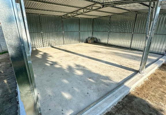 Ogłoszenie - Garaż blaszany 6x6m - 2x brama uchylna - 2x okno - drzwi - ocynk - dach spad w tył GB181. Zdjęcie 4