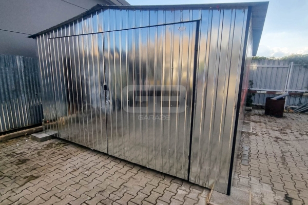 Ogłoszenie - Garaż blaszny 5x6m - brama dwuskrzydłowa - ocynk - dach dwuspadowy GB189. Zdjęcie 3