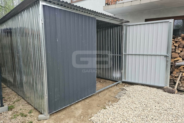 Ogłoszenie - Garaż blaszany 3x5m II gat - blaszak na budowę - wolnostojący - brama - dach spad w tył GB122. Zdjęcie 2