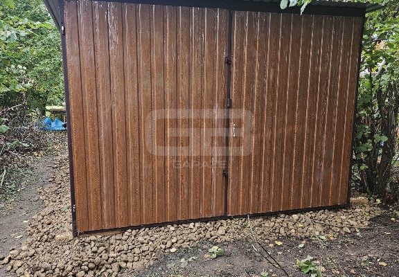Ogłoszenie - Garaż blaszany 3x4 Brama - ciemny orzech - drewnopodobny Dach spad w tył GB133. Zdjęcie 3