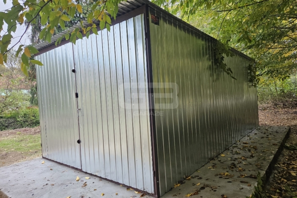 Ogłoszenie - Garaż blaszany 3x4m - Brama - ocynk - Dach spad w tył GB135. Zdjęcie 2