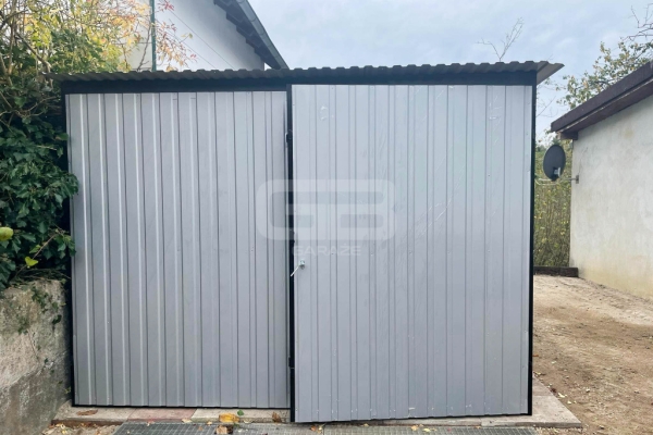 Ogłoszenie - Garaż blaszany 3x5 Brama dwuskrzydłowa - biały - spad w tył GB140. Zdjęcie 3