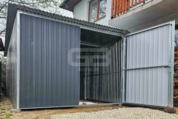 Ogłoszenie - Garaż 3×5 m blaszany – II gat – konstrukcja wolnostojąca – na budowe GB112. Zdjęcie 2