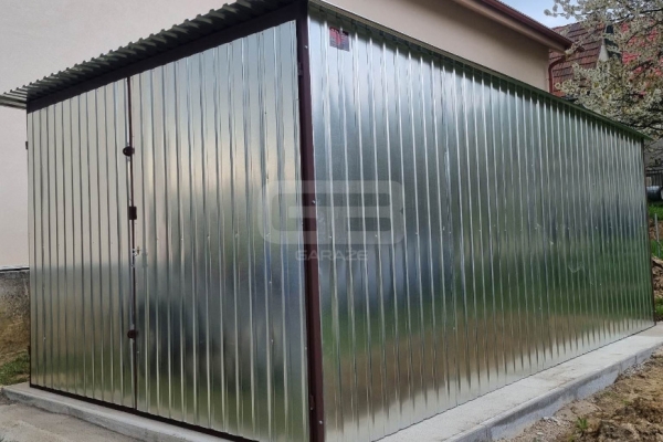 Ogłoszenie - Garaż blaszany 3x4m Brama - ocynk - Dach  spad w tył GB136. Zdjęcie 2
