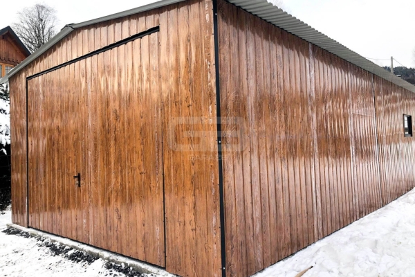 Ogłoszenie - Garaż blaszany 5x8 wolnostojący - Brama uchylna - Okno - drzwi drewnopodobny Dach dwuspadowy - GB176. Zdjęcie 10