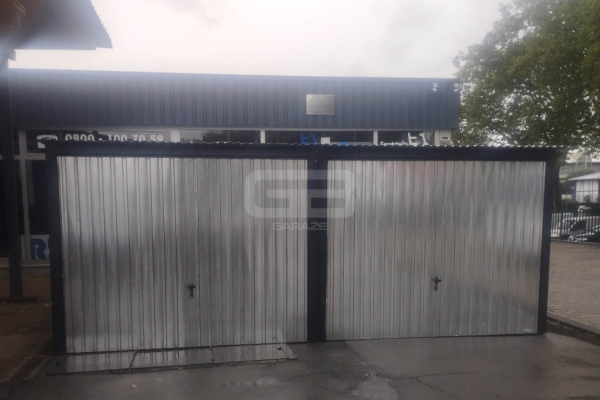 Ogłoszenie - Garaż blaszany 6x5 2x Brama uchylna ocynk  spad w tył GB177. Zdjęcie 3