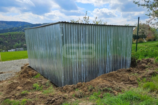 Ogłoszenie - Garaż blaszany 3x5m II gat - blaszak na budowę - wolnostojący - brama - dach spad w tył GB122. Zdjęcie 4