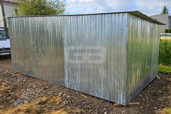 Ogłoszenie - Garaż blaszany 3x5m II gat. - blaszak na budowę - wolnostojący - brama - dach spad w tył GB126. Zdjęcie 4