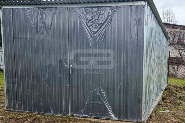 Ogłoszenie - Garaż blaszany 3x5m II gat - blaszak na budowę - wolnostojący - brama - dach spad w tył GB125. Zdjęcie 3