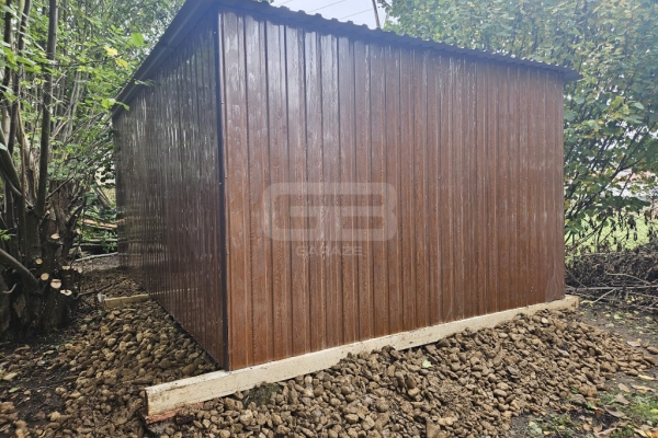 Ogłoszenie - Garaż blaszany 3x4 Brama - ciemny orzech - drewnopodobny Dach spad w tył GB133. Zdjęcie 2