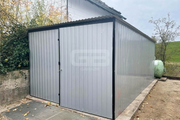 Ogłoszenie - Garaż blaszany 3x5 Brama dwuskrzydłowa - biały - spad w tył GB140. Zdjęcie 5