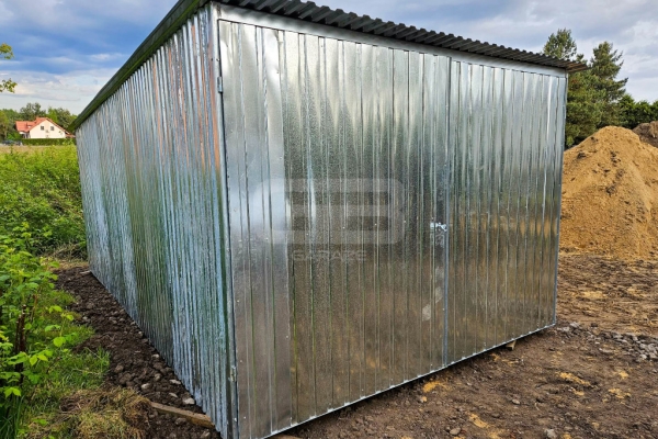 Ogłoszenie - Garaż blaszany 3×5 m II klasa – na budowę – wolnostojący – brama wjazdowa – spad dachu w tył GB119. Zdjęcie 5