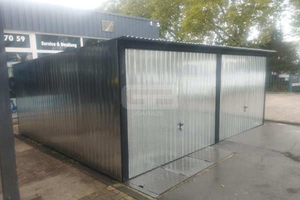 Ogłoszenie - Garaż blaszany 6x5 2x Brama uchylna ocynk  spad w tył GB177. Zdjęcie 5