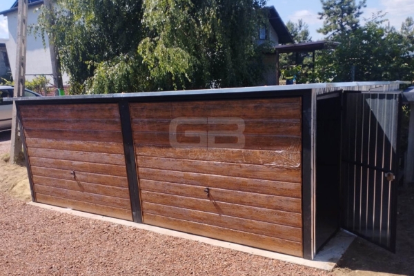 Ogłoszenie - Garaż blaszany 6x6 2x Brama + drzwi + 2x okno - ocynk - spad w tył -  pod ocieplenie GB179. Zdjęcie 6