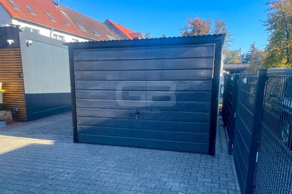 Ogłoszenie - Garaż blaszany 3x5m - Brama uchylna - drzwi - antracyt - dach spad w tył GB145. Zdjęcie 6