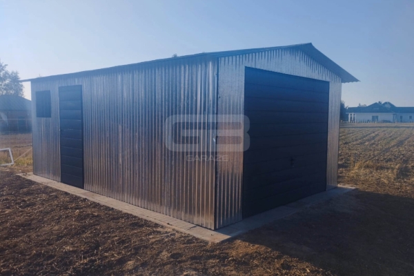 Ogłoszenie - Garaż blaszany 4x6 Brama + drzwi + otwór na okno - ocynk - dwuspad pod ocieplenie GB166. Zdjęcie 7