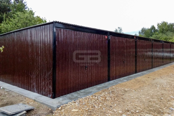 Ogłoszenie - Garaż blaszany 18x5 - Brama uchylna - Ciemny brąz  - Dach spad w tył GB187. Zdjęcie 7