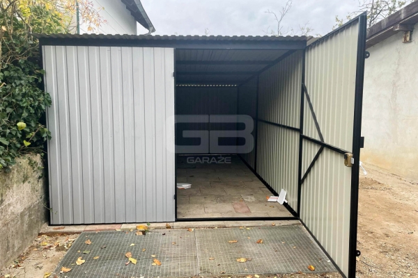 Ogłoszenie - Garaż blaszany 3x5 Brama dwuskrzydłowa - biały - spad w tył GB140. Zdjęcie 4