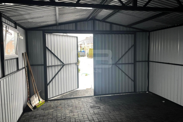 Ogłoszenie - Garaż blaszany 4x5 Brama + okno Antracyt  Dach dwuspadowy GB161. Zdjęcie 8