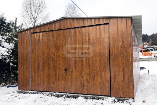 Ogłoszenie - Garaż blaszany 5x8 wolnostojący - Brama uchylna - Okno - drzwi drewnopodobny Dach dwuspadowy - GB176. Zdjęcie 7